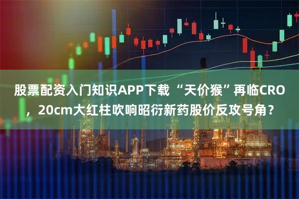 股票配资入门知识APP下载 “天价猴”再临CRO,20cm大红柱吹响昭衍新药股价反攻号角?