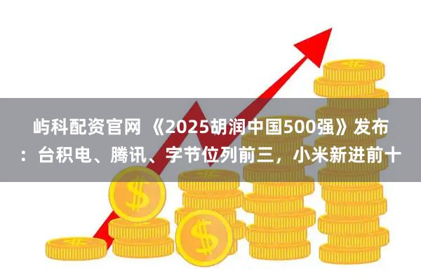 屿科配资官网 《2025胡润中国500强》发布：台积电、腾讯、字节位列前三，小米新进前十